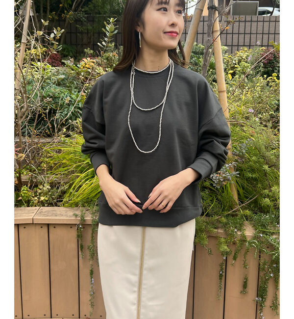 Rouge vif「【MICA&DEAL /マイカアンドディール】ルーズスリーブスウェット」|スウェット・ジャージ|