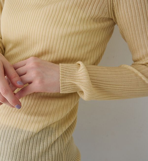 Rouge vif「防縮Wシアータートルリブニット」|ニット・セーター|