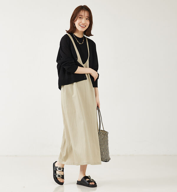 abahouse mavie「【アンサンブル対応】ウォッシャブルラメVネックカーディガン」|カーディガン|