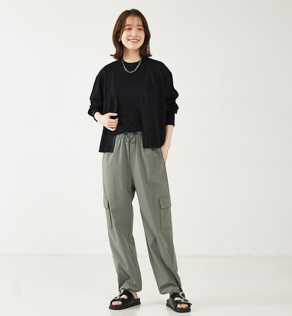 abahouse mavie「【アンサンブル対応】ウォッシャブルラメVネックカーディガン」|カーディガン|