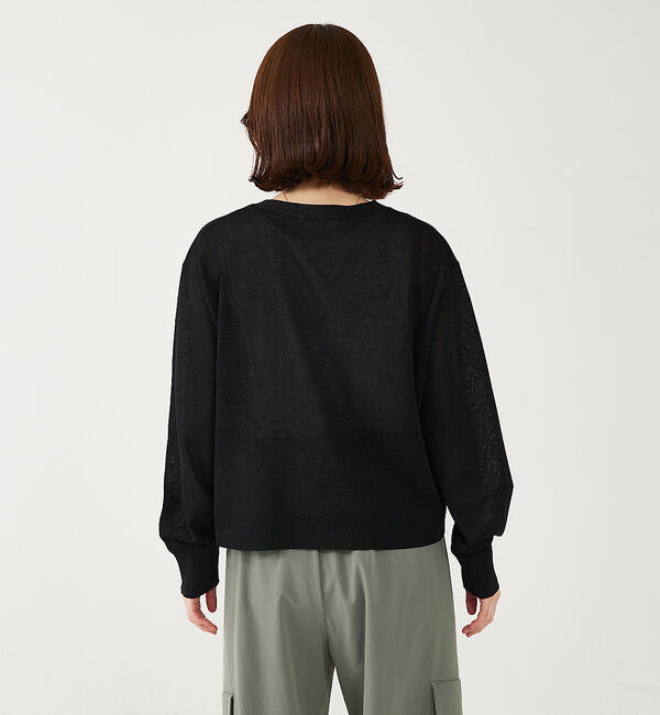 abahouse mavie「【アンサンブル対応】ウォッシャブルラメVネックカーディガン」|カーディガン|