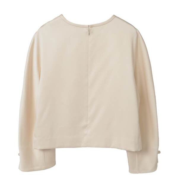 TIARA「クロップドサテンブラウス」|シャツ・ブラウス|