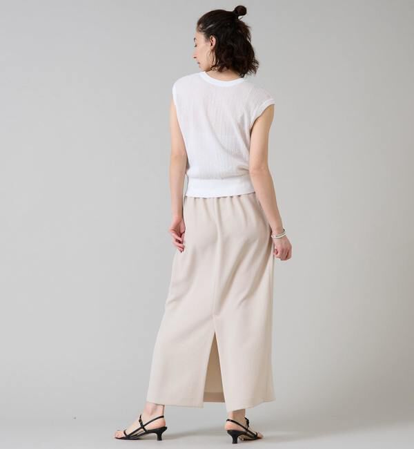 Liesse「シアーノースリーブニットトップス」|ニット・セーター|