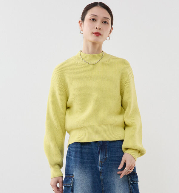 Soffitto「片畦編みニット」|ニット・セーター|イエロー