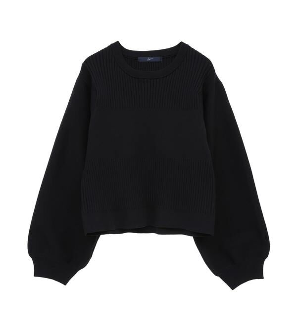 Soffitto「リブ切り替えパフスリーブニット」|ニット・セーター|