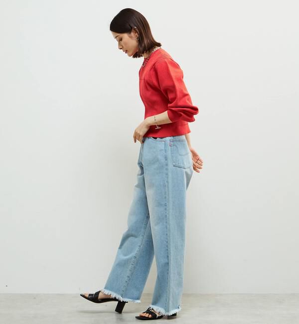 Soffitto「リブ切り替えパフスリーブニット」|ニット・セーター|