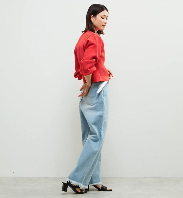 Soffitto「リブ切り替えパフスリーブニット」|ニット・セーター|