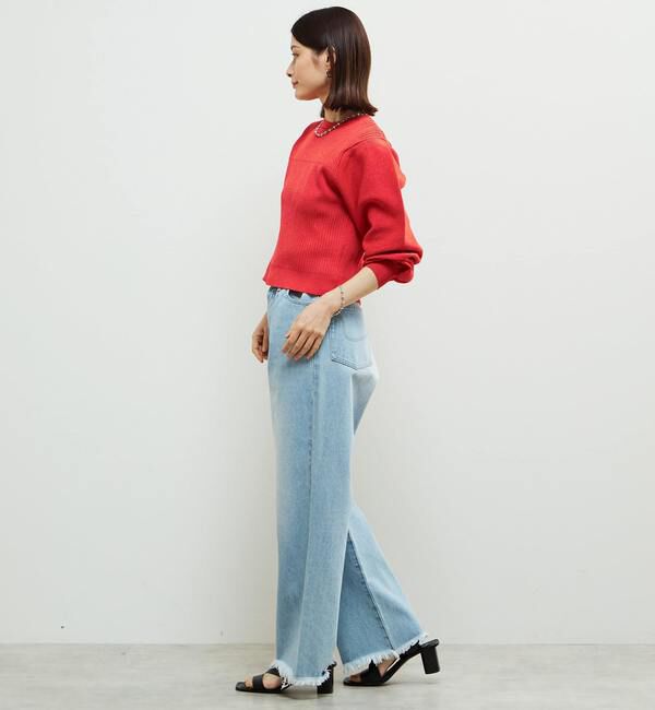 Soffitto「リブ切り替えパフスリーブニット」|ニット・セーター|