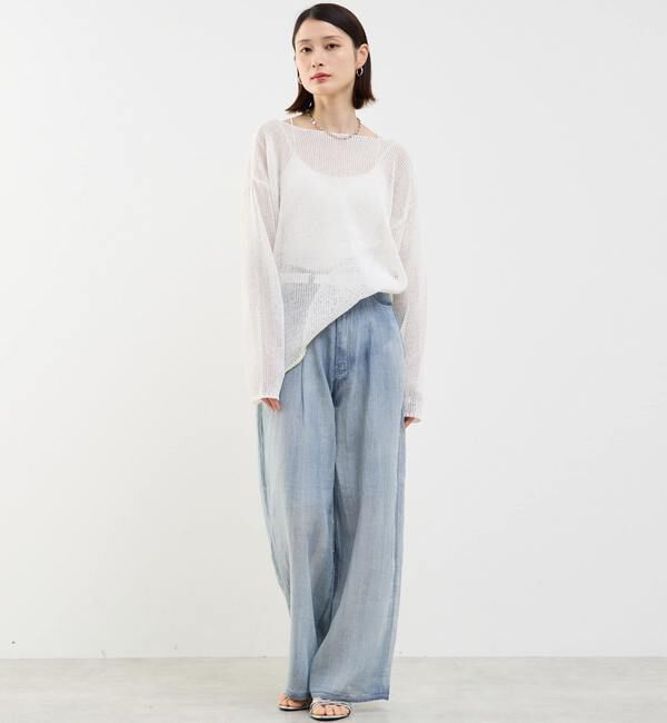 Soffitto「リネン混ボートネックシアーニット」|ニット・セーター|