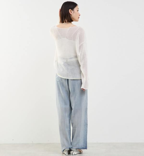 Soffitto「リネン混ボートネックシアーニット」|ニット・セーター|