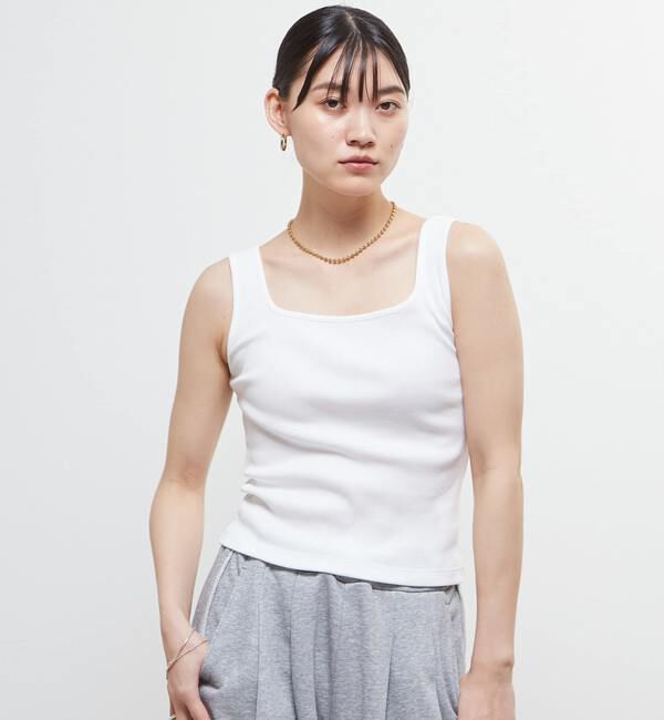 Soffitto「スクエアネックリブタンクトップ」|タンクトップ|