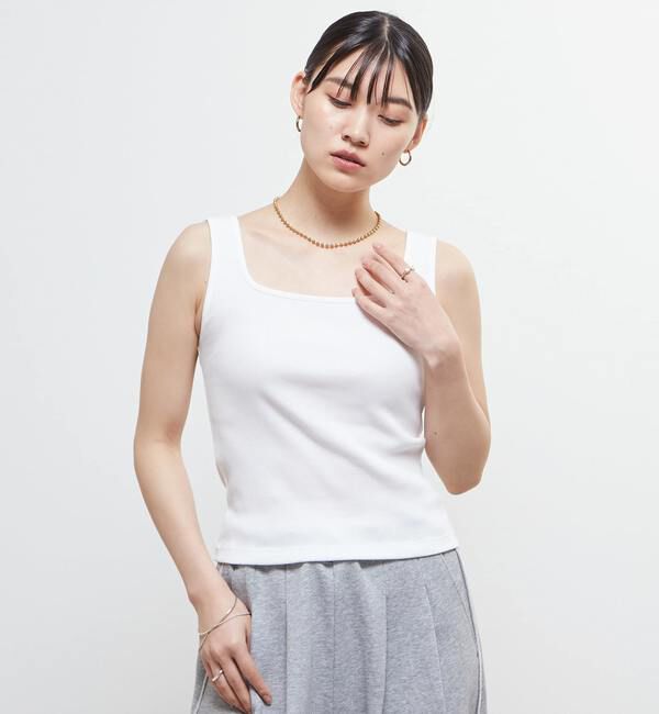 Soffitto「スクエアネックリブタンクトップ」|タンクトップ|