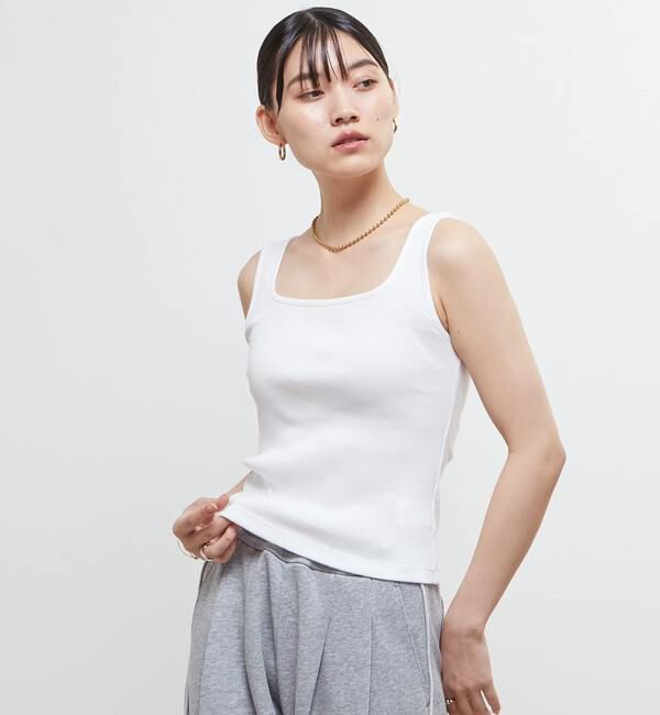 Soffitto「スクエアネックリブタンクトップ」|タンクトップ|