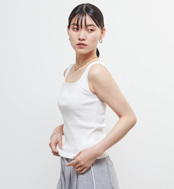 Soffitto「スクエアネックリブタンクトップ」|タンクトップ|