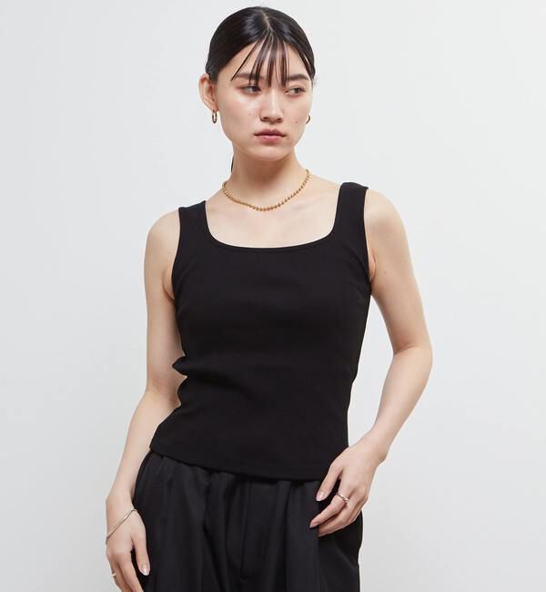 Soffitto「スクエアネックリブタンクトップ」|タンクトップ|