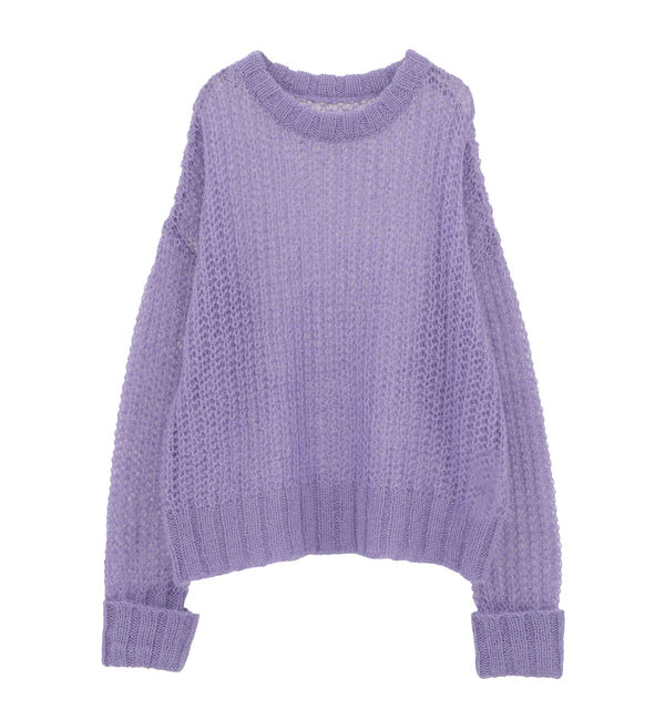 Soffitto「ローゲージシアーモヘヤ混ニットプルオーバー」|ニット・セーター|