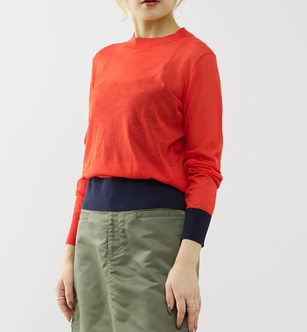 SOFFITTO「【A_/エース】ハイゲージニットプルオーバープルオーバー」|ニット・セーター|レッド