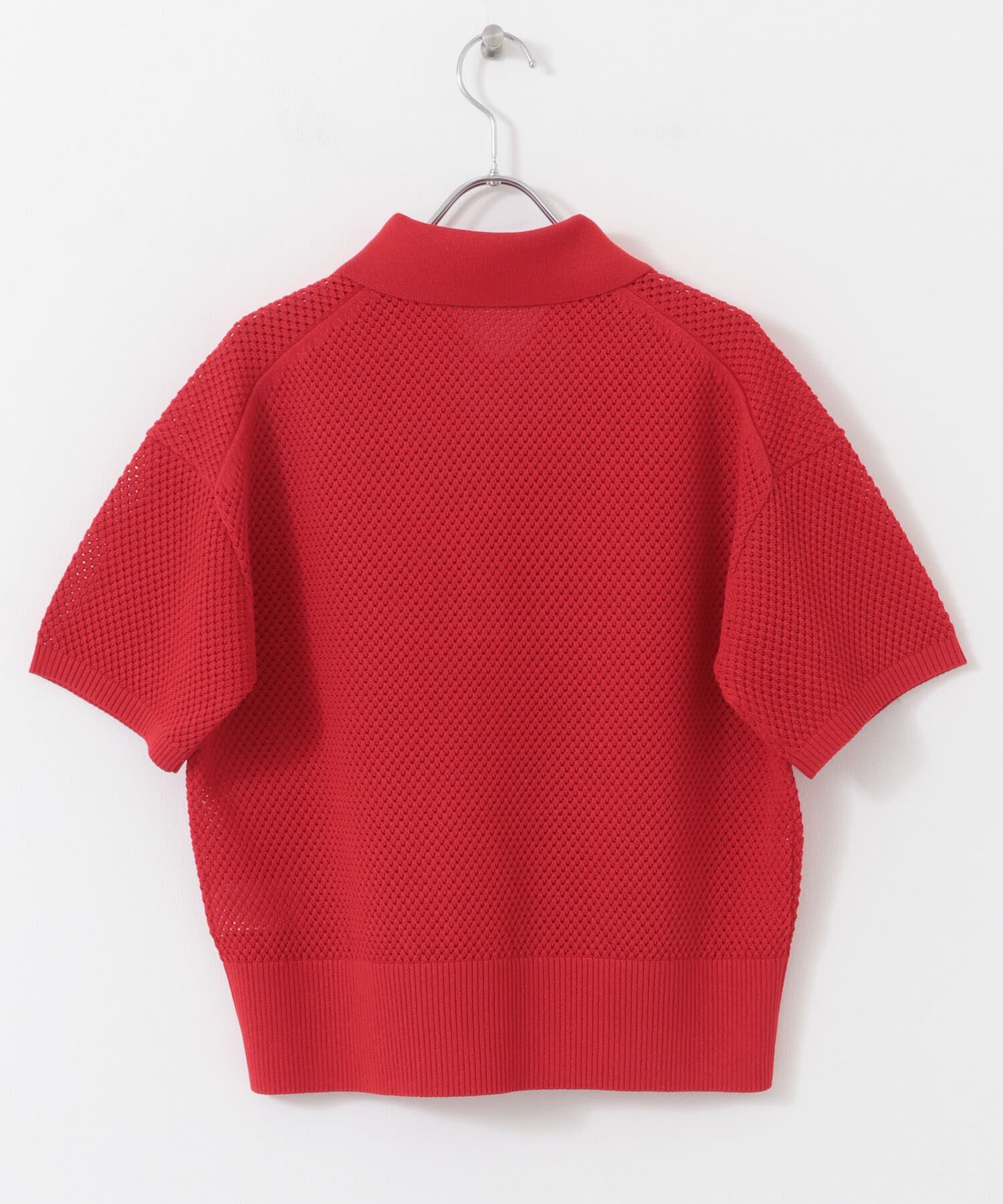 URBAN RESEARCH DOORS「FORK&SPOON　メッシュパターンニットポロシャツ」|ニット・セーター|