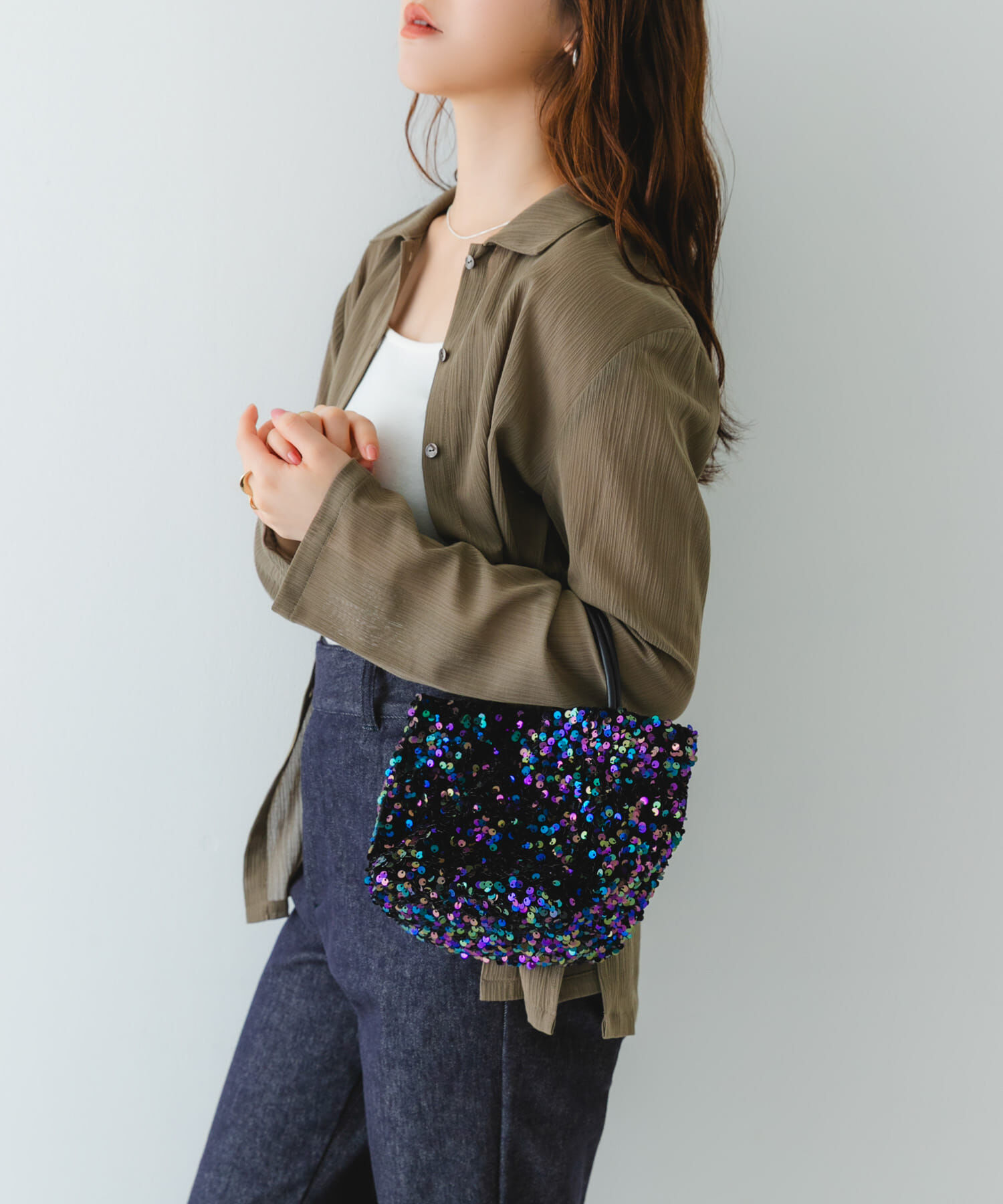 RODE SKO「チェーン付きスパンコールバッグ」|ショルダー・メッセンジャー|