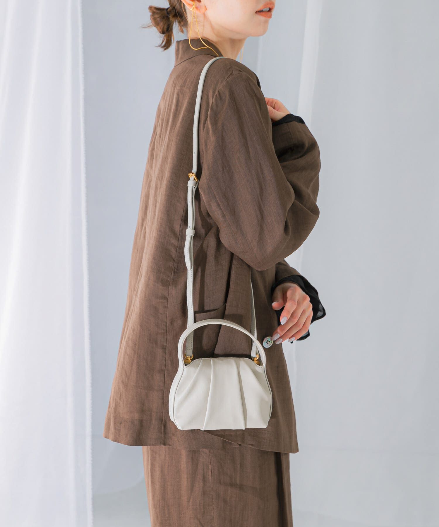 URBAN RESEARCH ROSSO「LUMEN　FANTINE PETIT BAG」|ハンドバッグ|オフホワイト