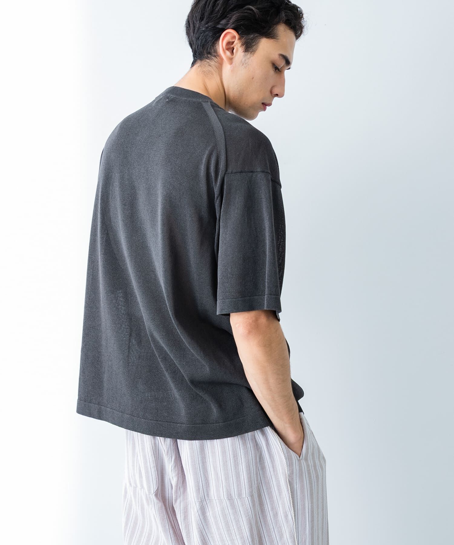 URBAN RESEARCH「『別注』crepuscule&times;UR　Washi Knit Short-Sleeve T-shirts」|ニット・セーター|