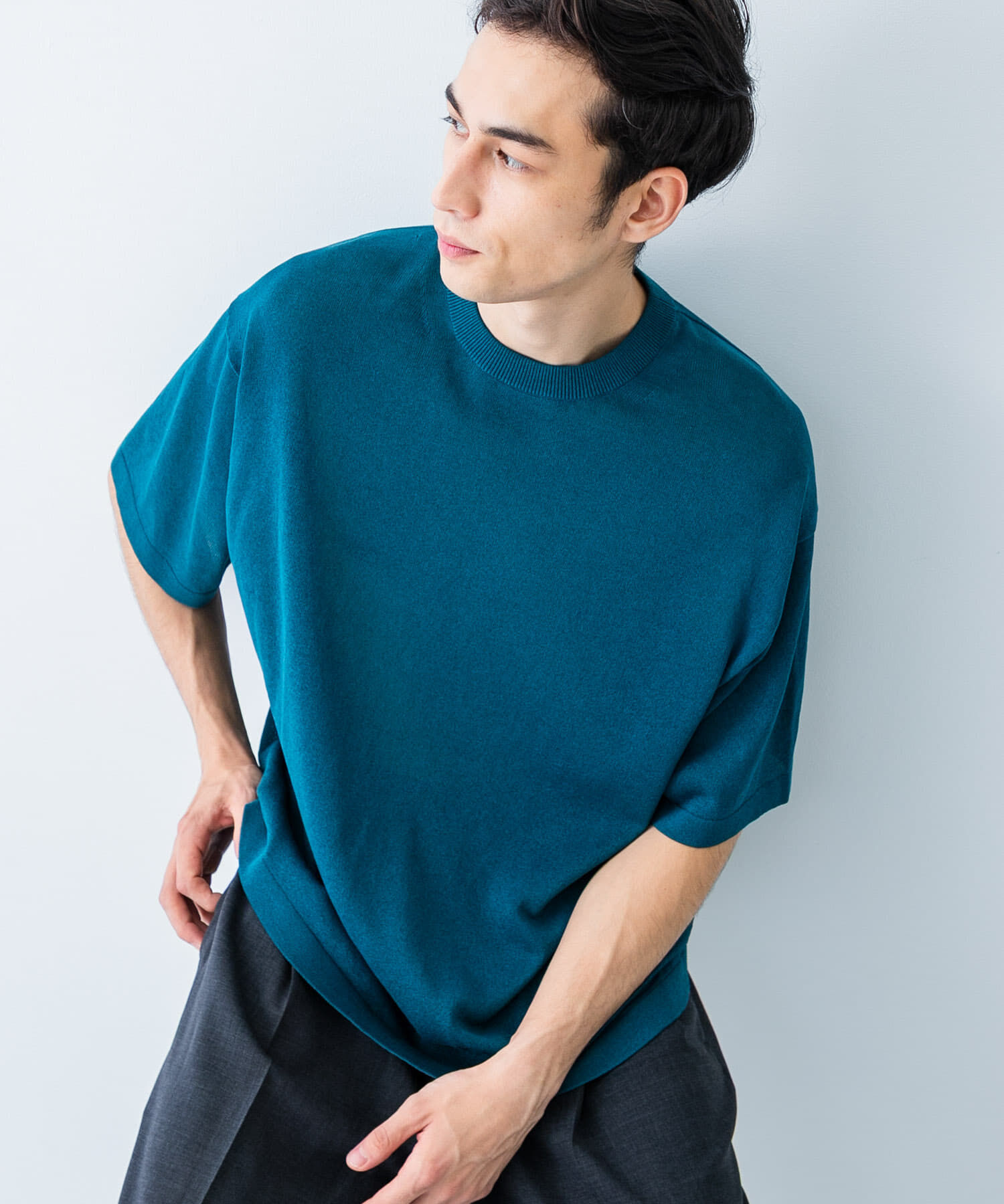 URBAN RESEARCH「『別注』crepuscule&times;UR　Washi Knit Short-Sleeve T-shirts」|ニット・セーター|