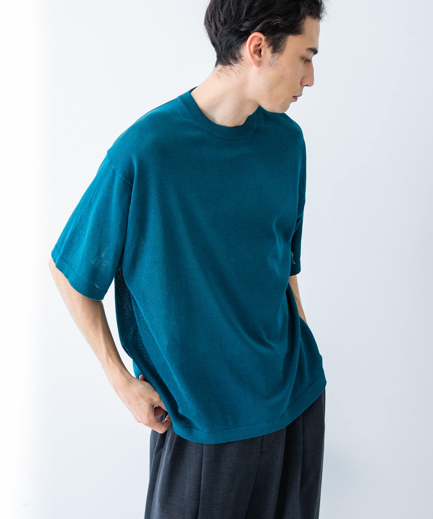 URBAN RESEARCH「『別注』crepuscule&times;UR　Washi Knit Short-Sleeve T-shirts」|ニット・セーター|