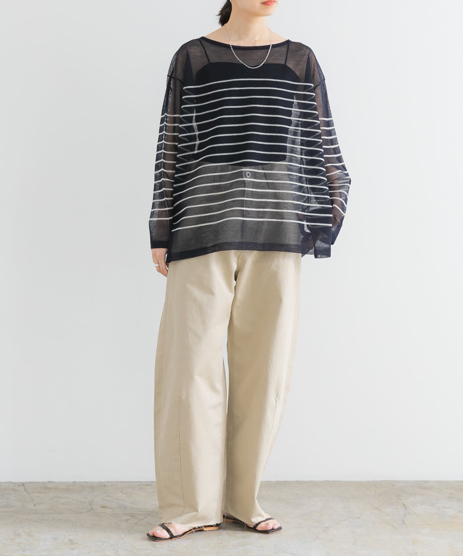 URBAN RESEARCH「ボートネックシアーニット」|ニット・セーター|