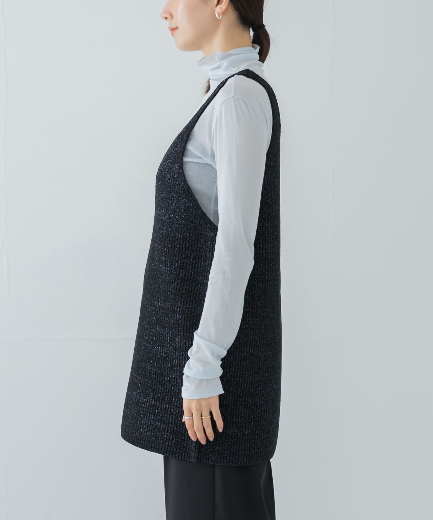 URBAN RESEARCH「チュニックラメニットベスト」|ニット・セーター|