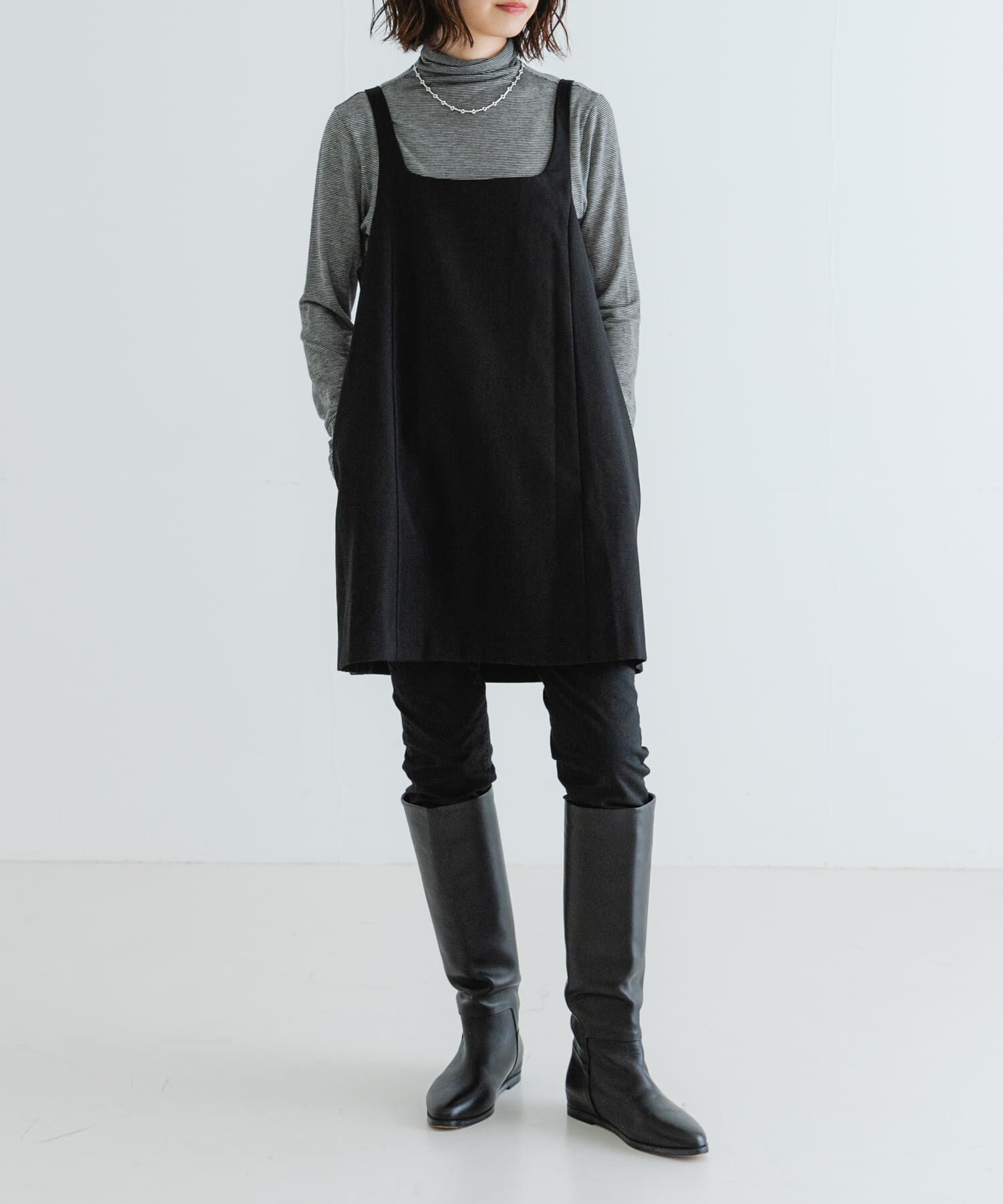 URBAN RESEARCH「スクエアネックミニジャンパーワンピース」|ワンピース|