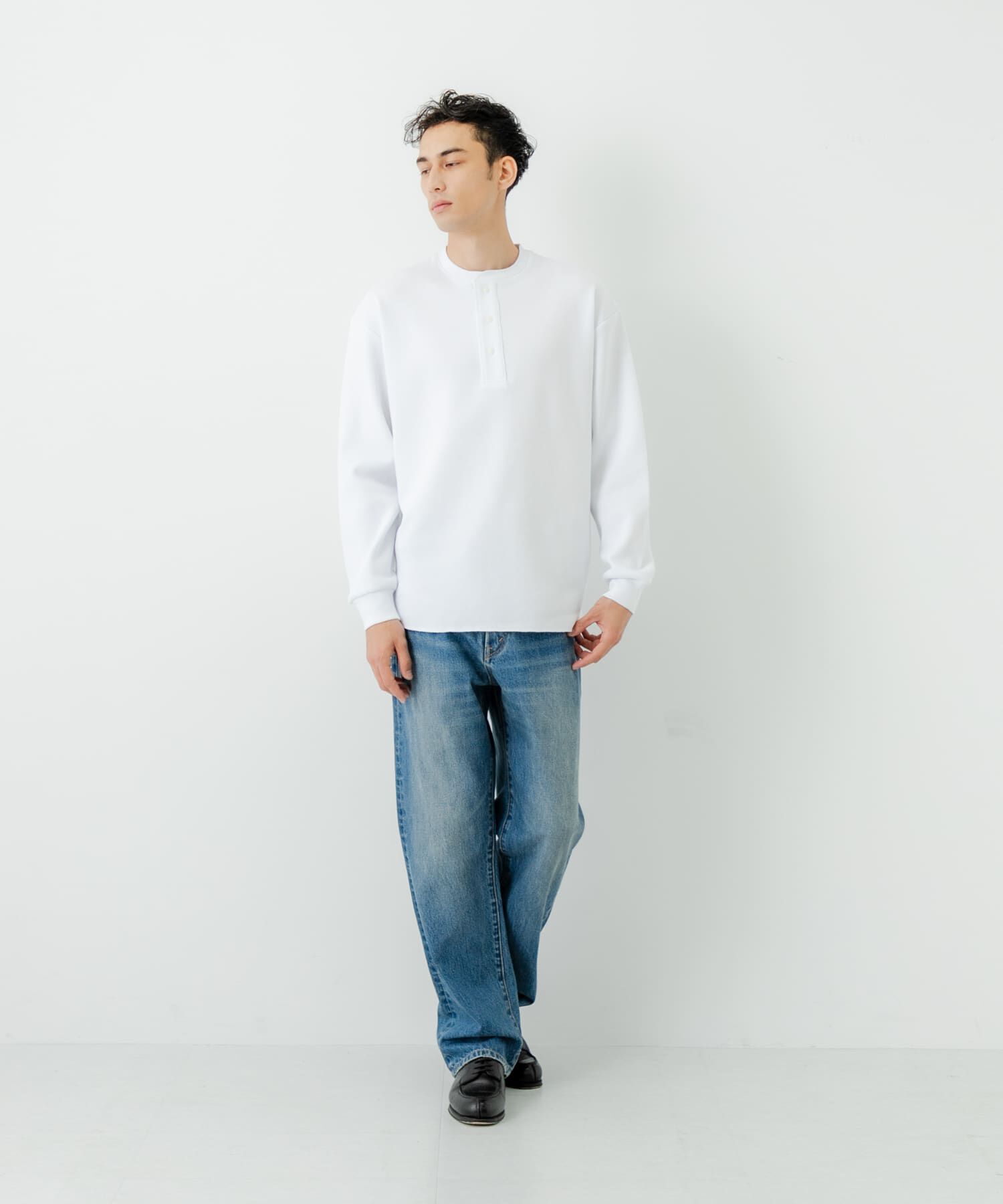 URBAN RESEARCH「『UR TECH』度詰めワッフルヘンリーロングスリーブ」|Tシャツ・カットソー|