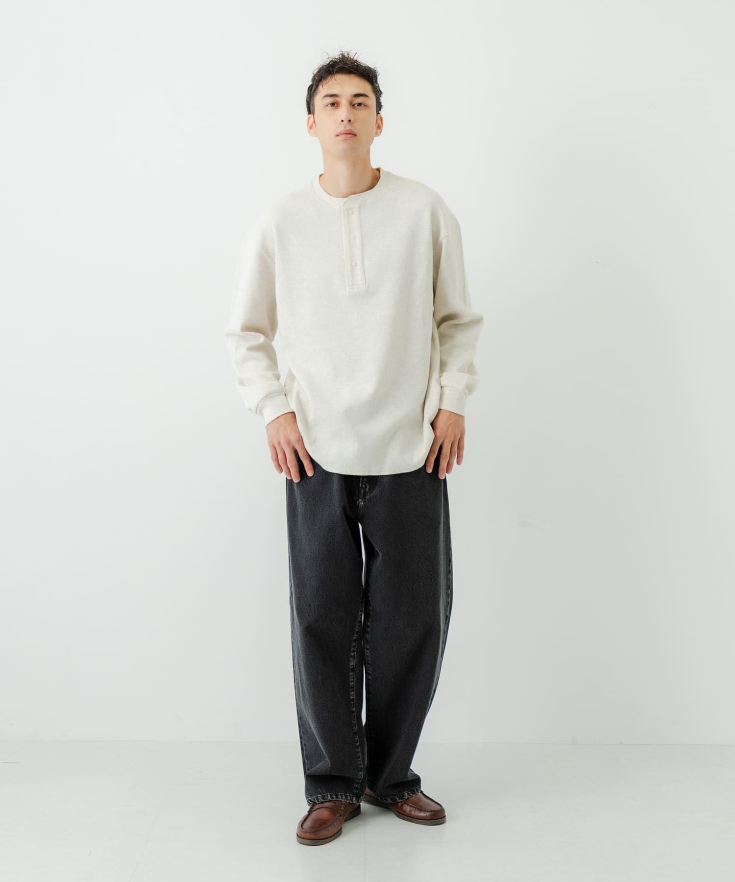 URBAN RESEARCH「『UR TECH』度詰めワッフルヘンリーロングスリーブ」|Tシャツ・カットソー|