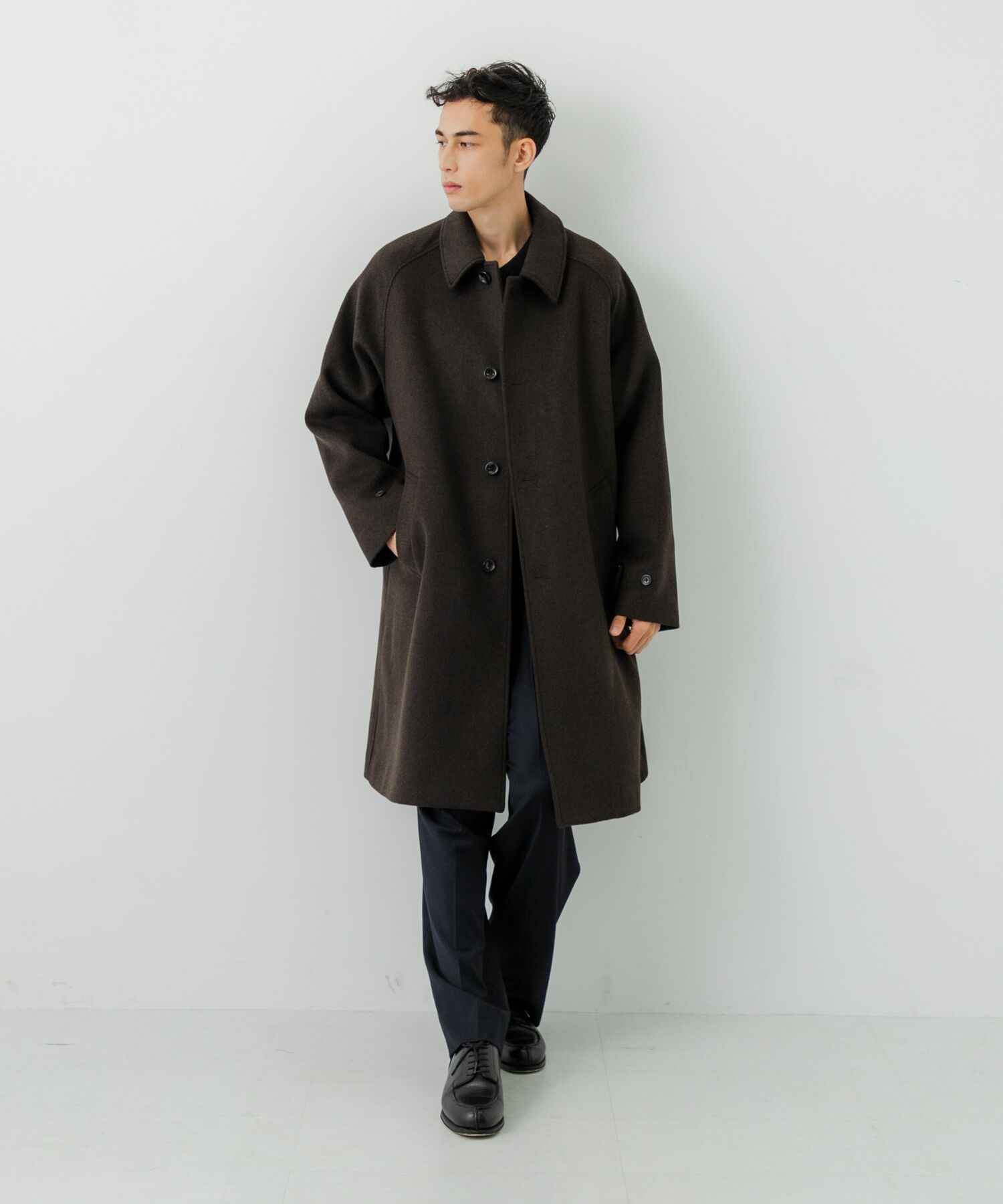 URBAN RESEARCH「WOOL BAL COLLAR COAT」|ステンカラーコート|