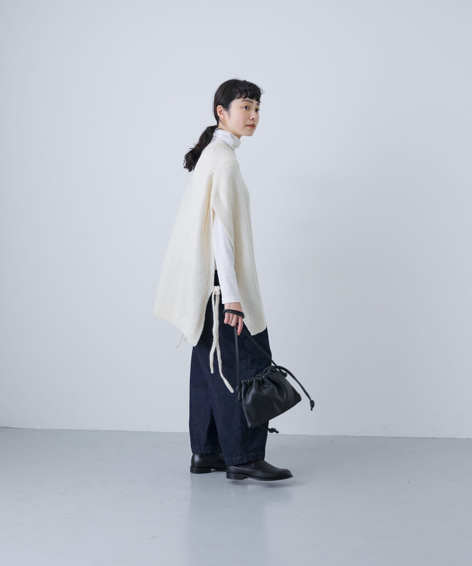 かぐれ「ペルーワイドニットベスト」|ニット・セーター|