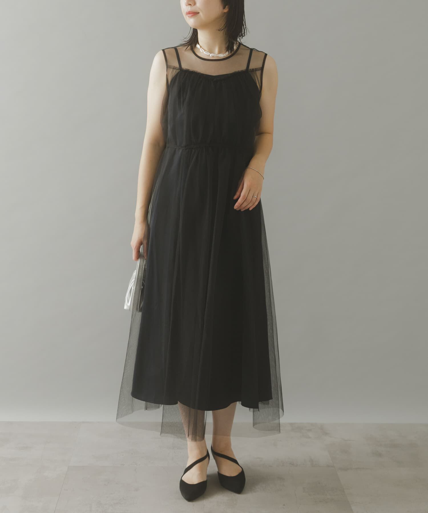 URBAN RESEARCH ROSSO「ベストセットチュールドレス」|ワンピース|