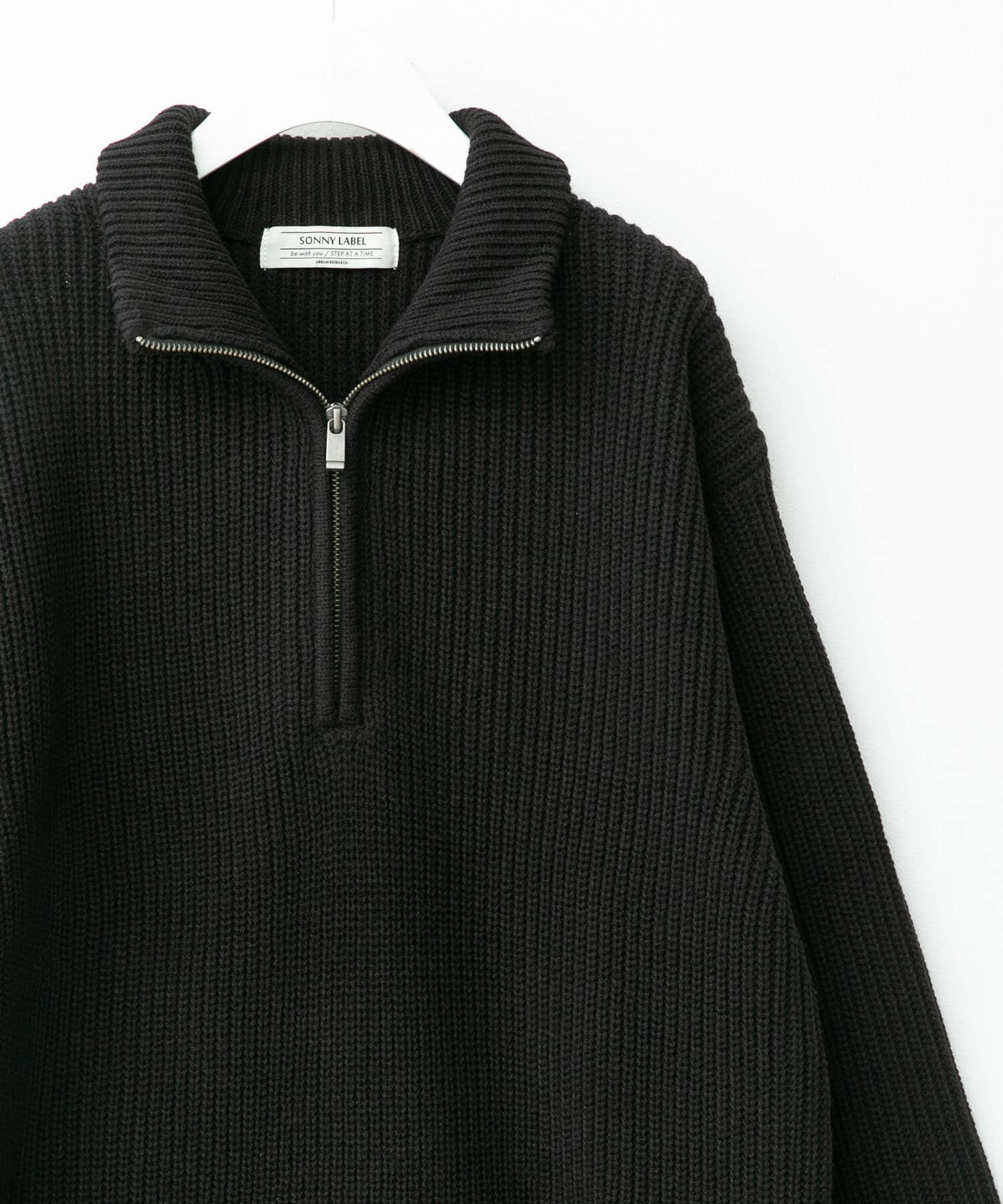 Sonny Label 「マルチサイズハーフジップニットプルオーバー」|ニット・セーター|ブラック