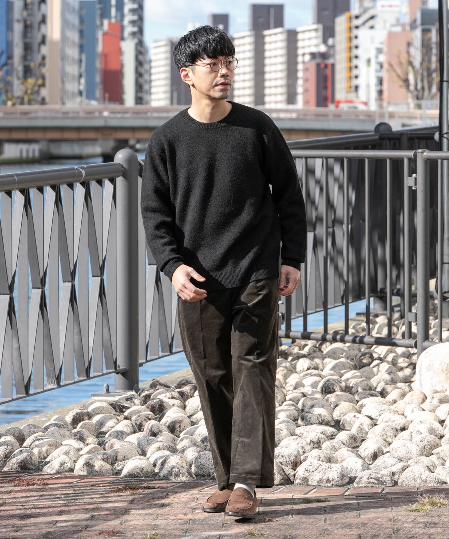 URBAN RESEARCH ROSSO「ブークレストレッチクルーニット」|ニット・セーター|