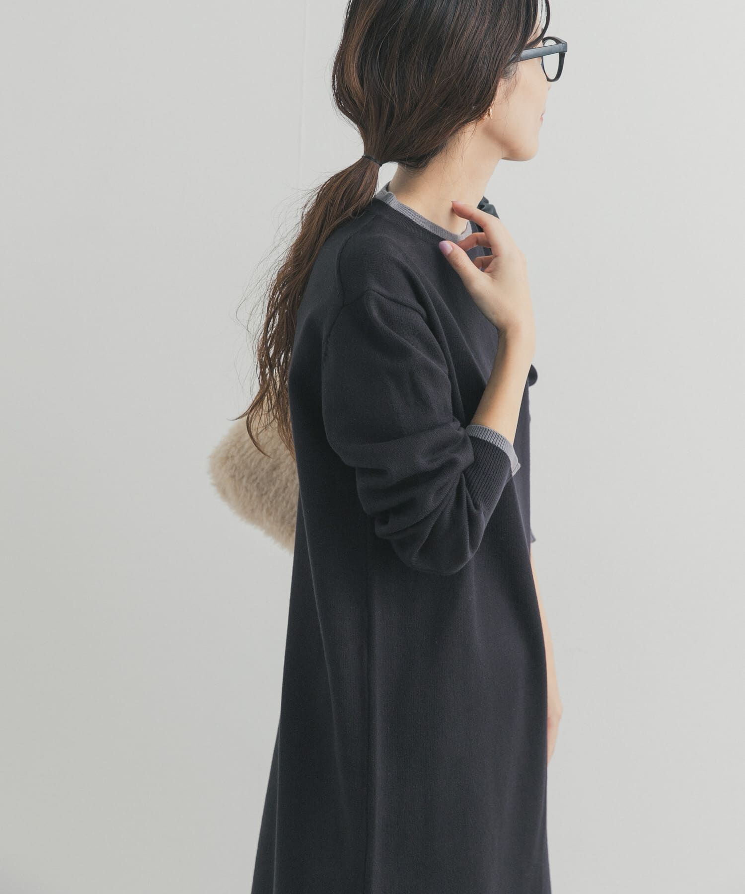 URBAN RESEARCH DOORS「バイカラーKNITワンピース」|ワンピース|