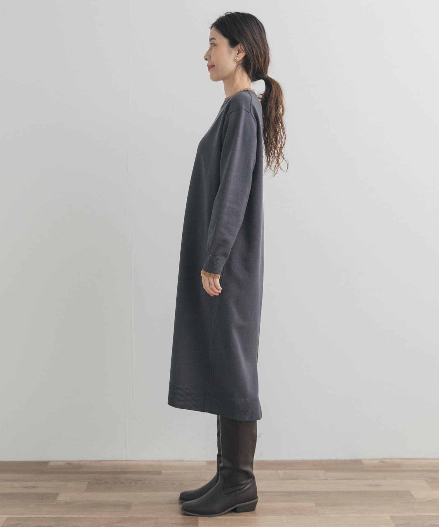 URBAN RESEARCH DOORS「バイカラーKNITワンピース」|ワンピース|