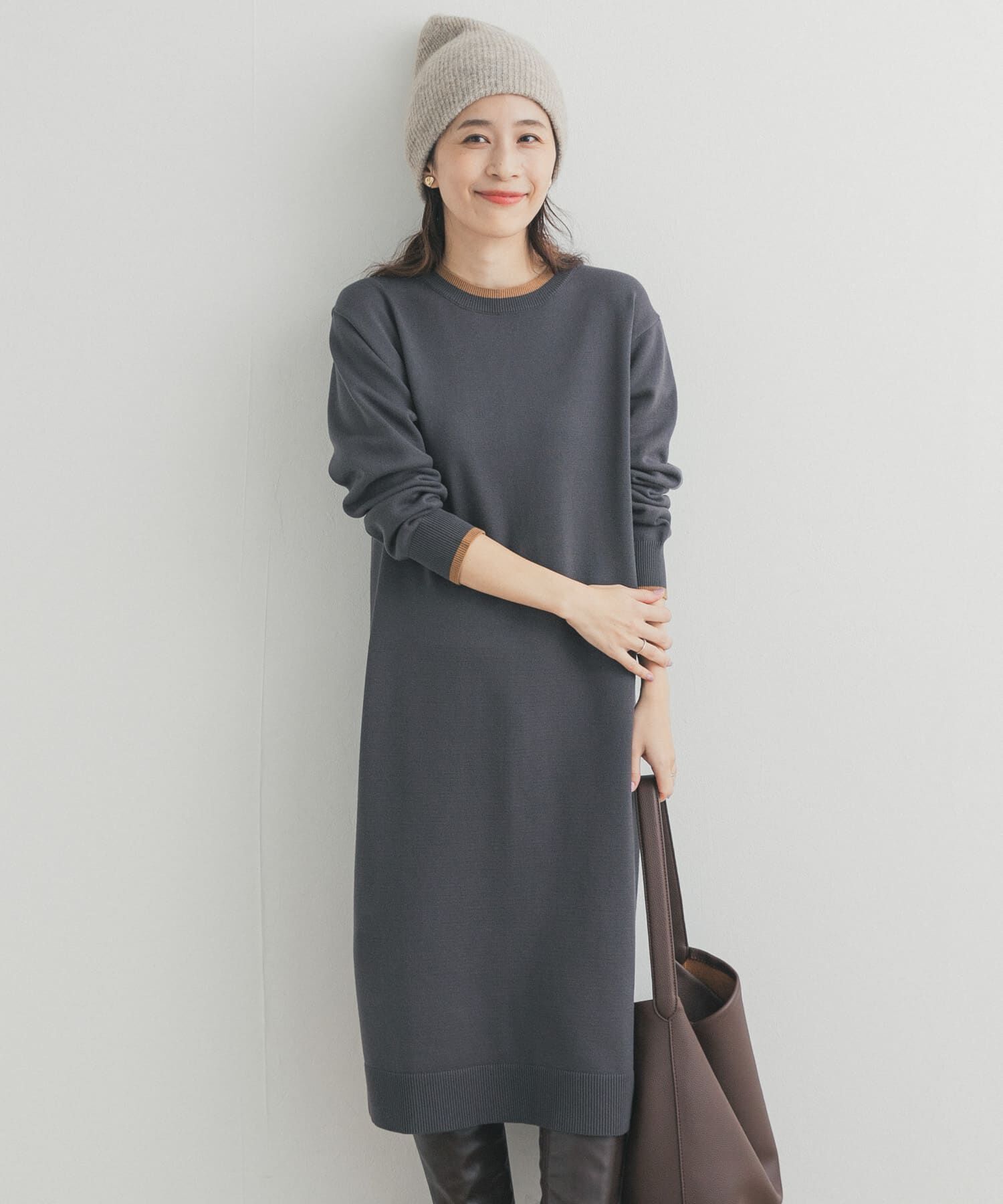 URBAN RESEARCH DOORS「バイカラーKNITワンピース」|ワンピース|