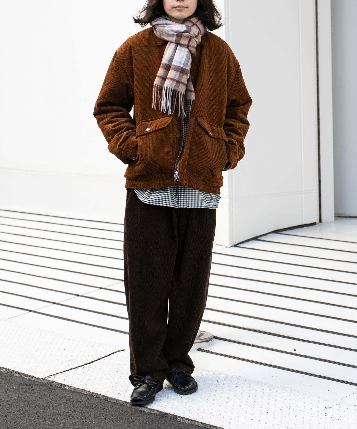 Sonny Label 「ウールカシミヤチェックワイドマフラー」|マフラー|