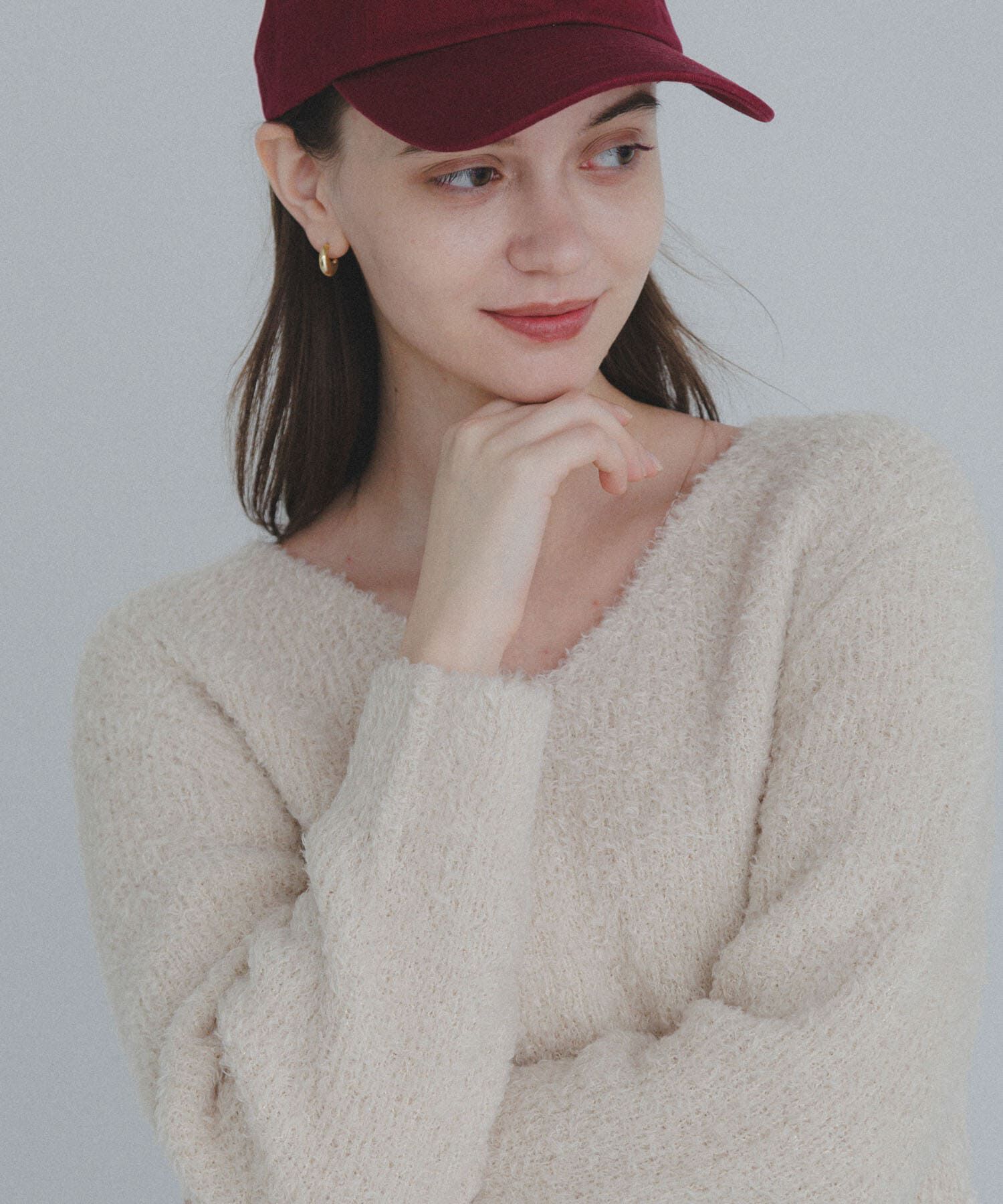 Sonny Label 「ラメフェザーVネックニットプルオーバー」|ニット・セーター|