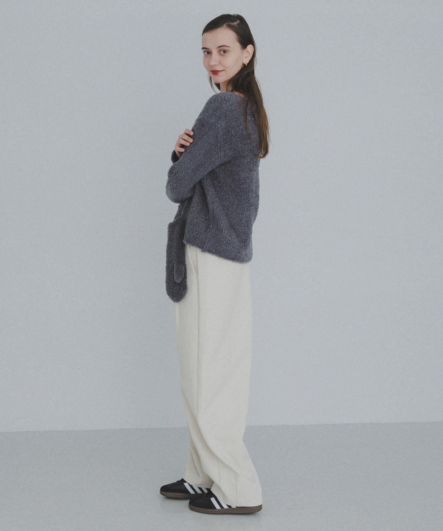 Sonny Label 「ラメフェザーVネックニットプルオーバー」|ニット・セーター|