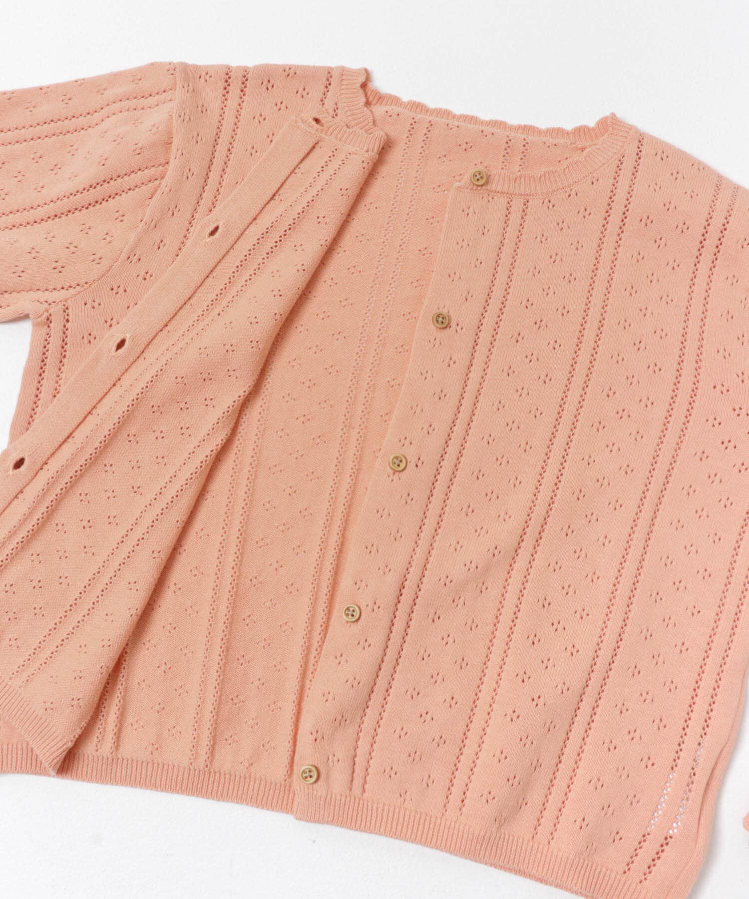 URBAN RESEARCH DOORS「『150サイズ』透かし編みカーディガン(KIDS)」|ニット・セーター|