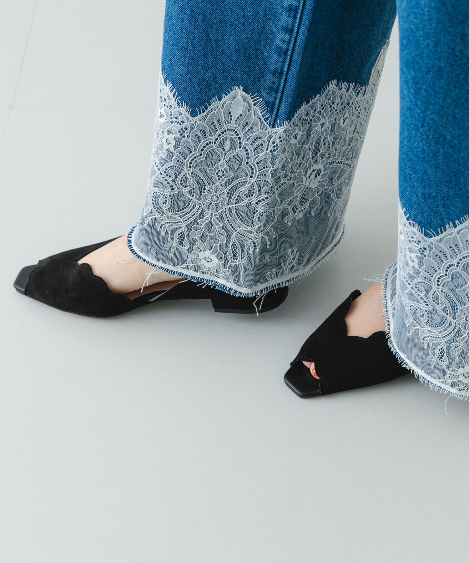 RODE SKO「ピープトゥスカラップセパレートサンダル」|サンダル|