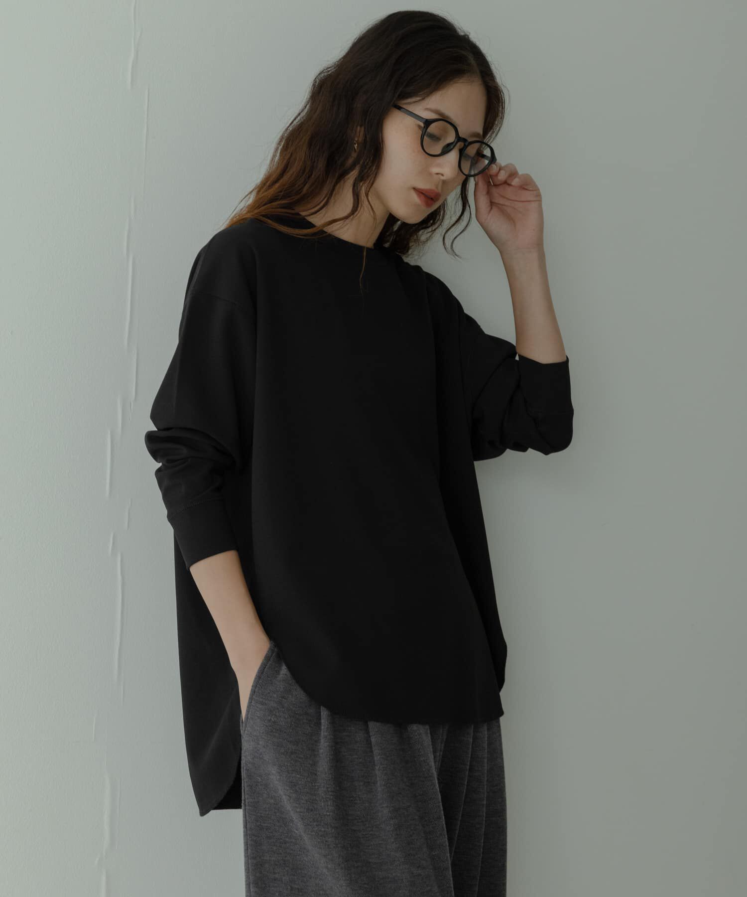 Sonny Label 「カットジョーゼットプルオーバー」|Tシャツ・カットソー|ブラック