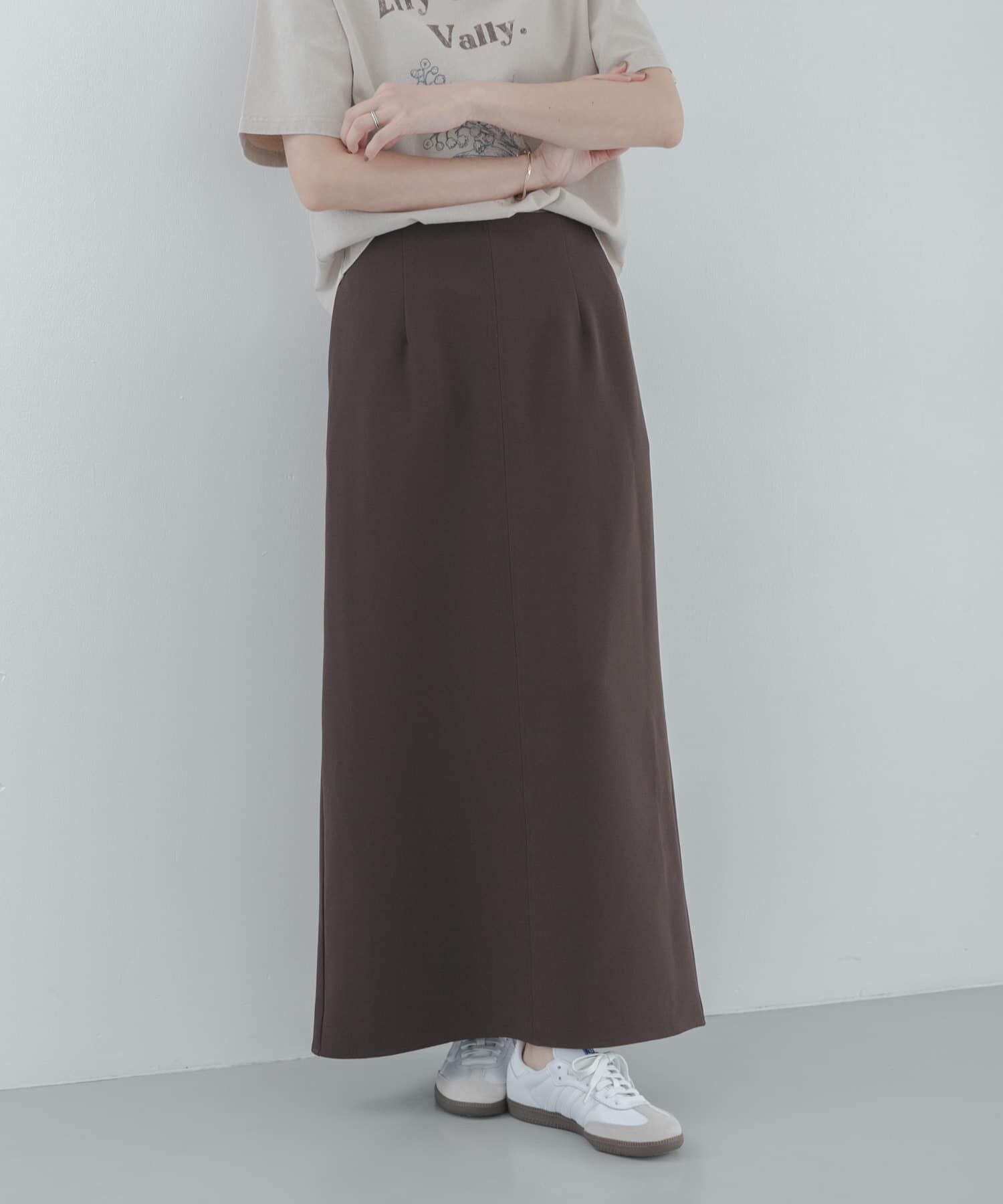 Sonny Label 「Iラインダブルクロススカート」|スカート|ブラウン