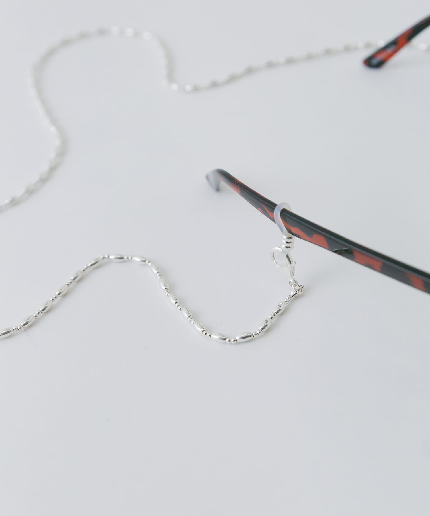 SMELLY「メタルオーバルビーズメガネチェーン」|メガネ|