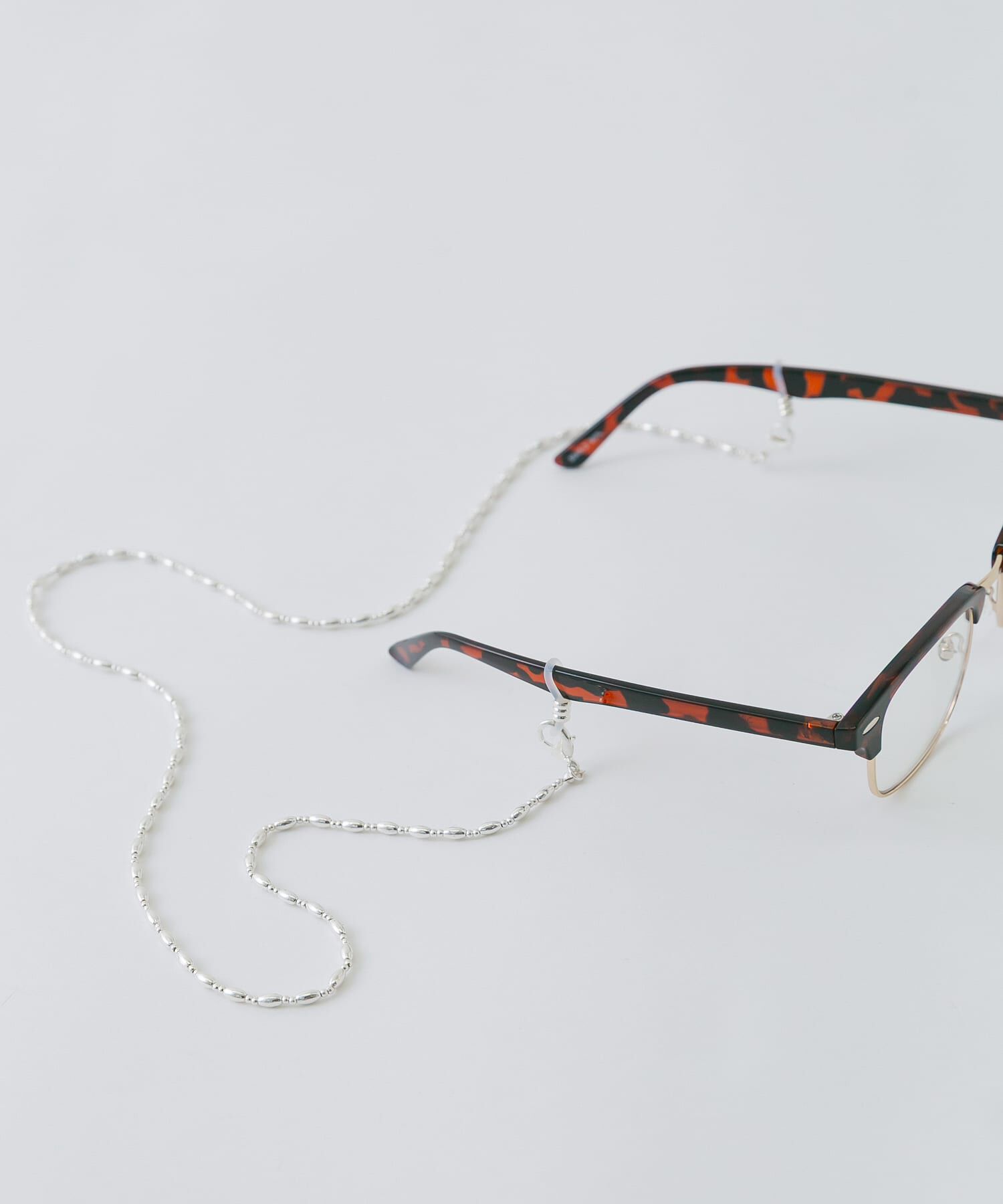 SMELLY「メタルオーバルビーズメガネチェーン」|メガネ|