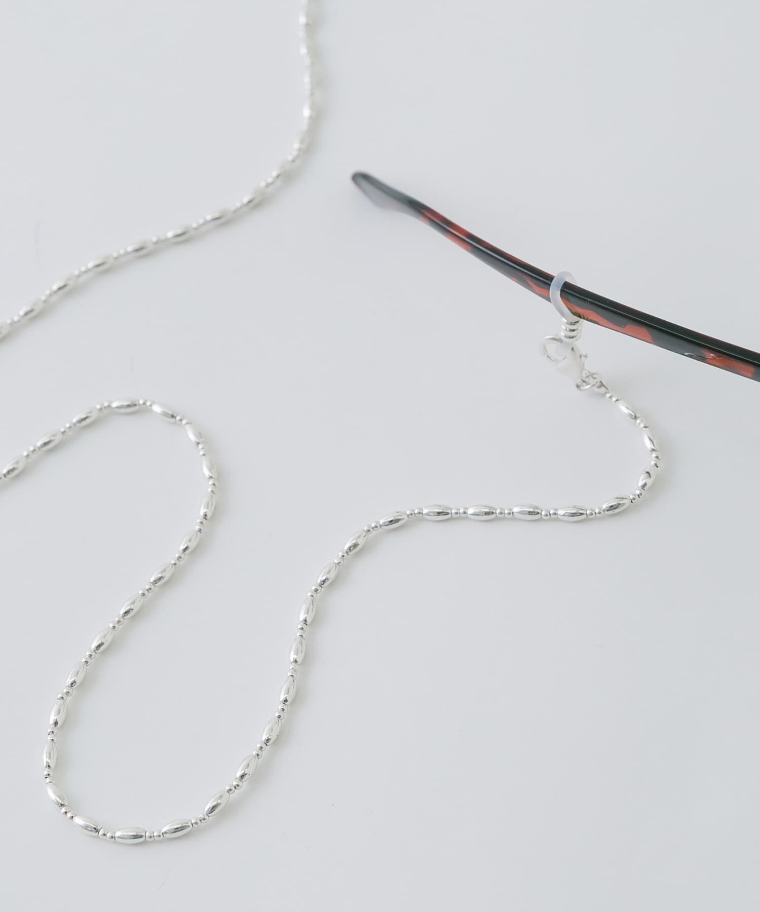 SMELLY「メタルオーバルビーズメガネチェーン」|メガネ|